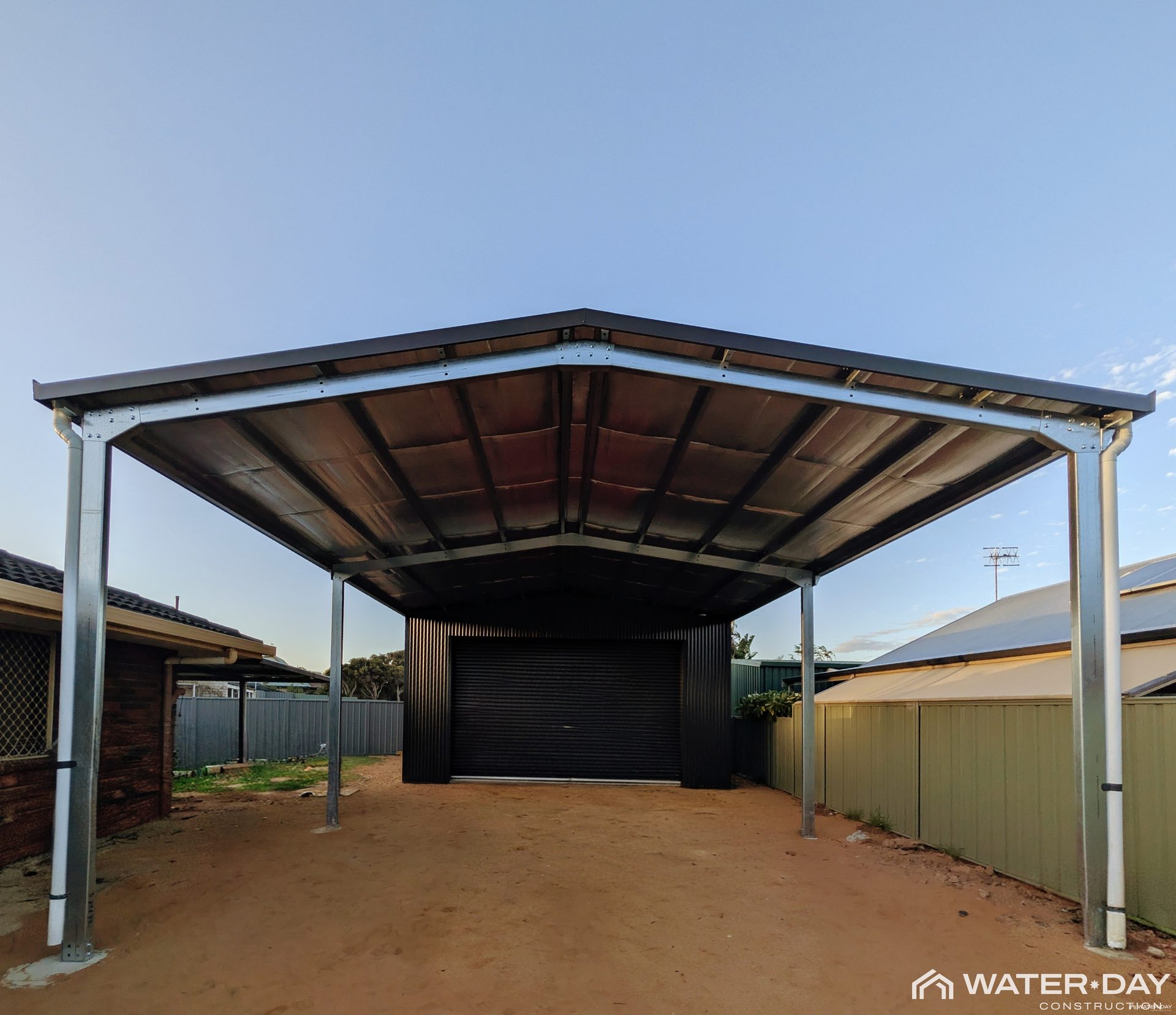 Steel shed build South West WA – Water Day Construction