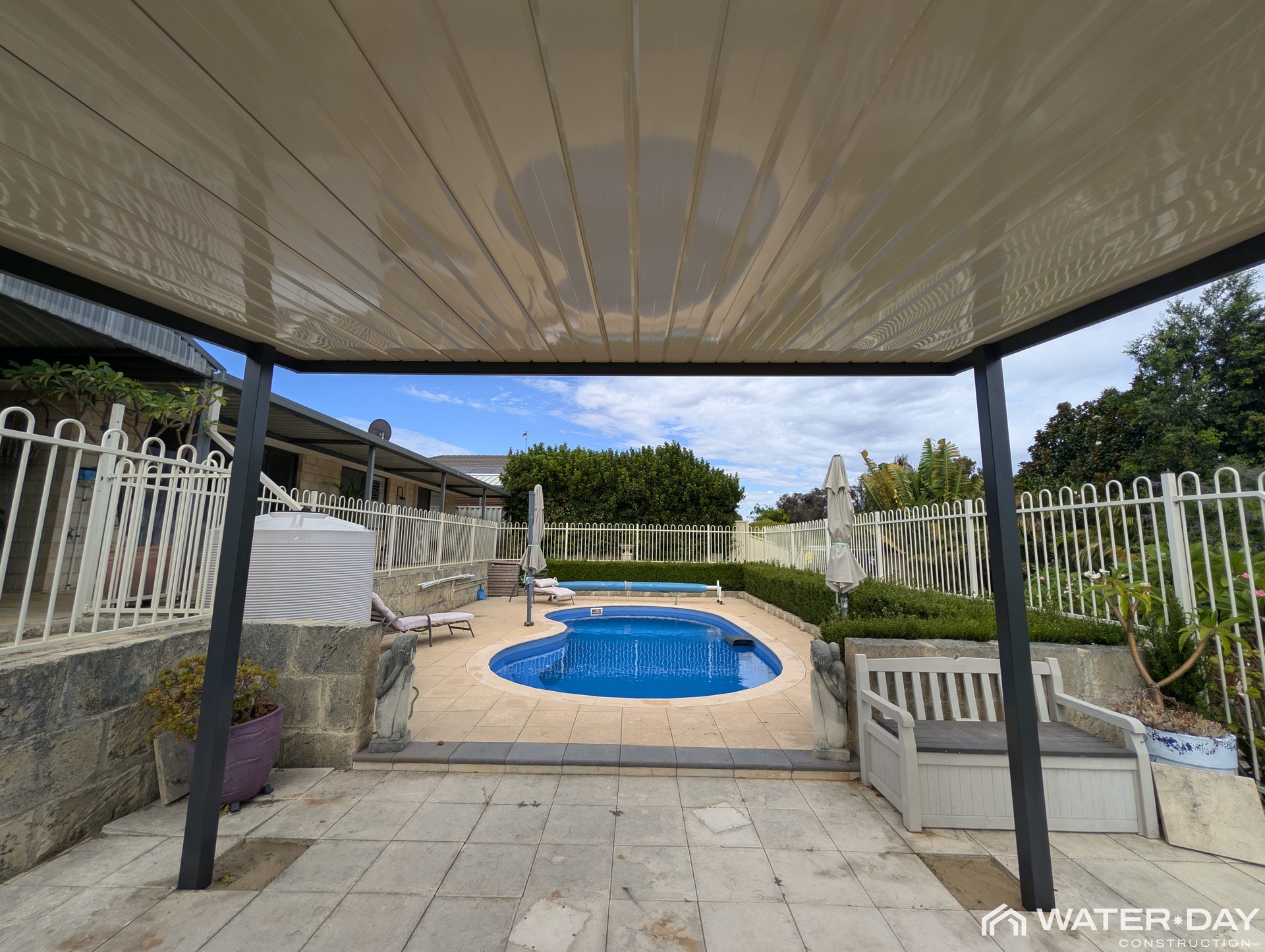 Steel frame patio construction South West WA